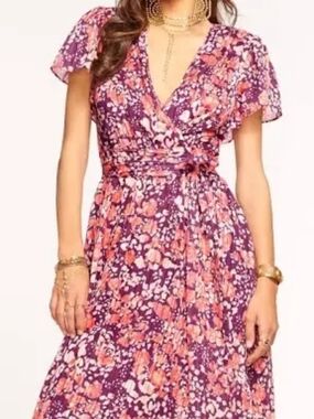 open lace back dress Charming Tulle Floral Light Purple Long Party Dress, A-line Prom Dress –  Cutedressy main image 1